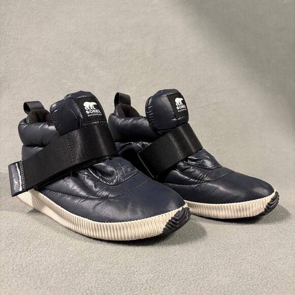 Sorel Out N About Puffy Walking Snow Shoes NL3408-010‎ US 7 Navy Casual Walking - Picture 1 of 13